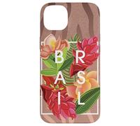 Flores de Brasil Word Art - Orgullo brasileño Carcasa para iPhone 14 Plus