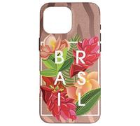 Flores de Brasil Word Art - Orgullo brasileño Carcasa para iPhone 16 Pro MAX