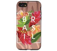 Flores de Brasil Word Art - Orgullo brasileño Carcasa para iPhone SE (2020) / 7/8