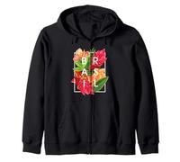 Flores de Brasil Word Art - Orgullo brasileño Sudadera con Capucha
