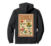 Flores de California Retro Wildflower Botanical Design Sudadera con Capucha