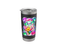 Flores de caramelo de oso de goma Vaso térmico de acero inoxidable de doble pared