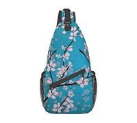 Flores de Cerezo japonesas Mallard Patos Bolsa Cruzada en el Pecho diagonalmente Sling Mochila Viaje Senderismo Mochila Bandolera para Mujeres y Hombres