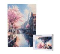 Flores De Cerezo Puzzle 3000 Piezas,Rompecabezas Adultos de Madera,Paisaje Puzzles Juegos Divertidos/Relajantes/Desafiantes para Adultos y Principiantes,Como Regalo para Amigos y Seres Queridos M-1768