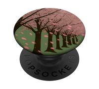 Flores de Cerezo Que Caen, diseño Tranquilo de Sakura Pathway PopSockets PopGrip Adhesivo