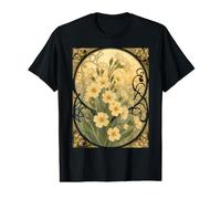 Flores de cumpleaños de febrero Estilo Art Nouveau Camiseta gráfica económica