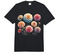 Flores de Dalia Retro Vintage deleitan la Elegancia en floración Comfort Colors Adult Heavyweight T-Shirt
