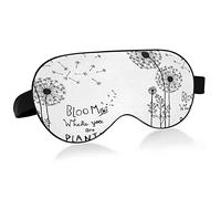 Flores de diente de león dibujadas a mano florecen donde estás plantado Máscaras para los ojos Bloques de cubierta Máscara de sueño ligera Cubierta de sombra Venda para los ojos Cubierta de sombra de
