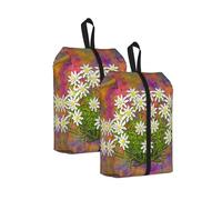 Flores de Edelweiss suizas， Bolsas de Viaje para Zapatos (Paquete de 2), Bolsas Impermeables para Guardar Zapatos, Organizador de Zapatos para Viajes y hogar.
