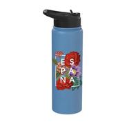 Flores de España - España Word Art - Orgullo Español Stainless Steel Insulated Water Bottle