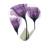 Flores de esperanza de color púrpura lavanda,12 púas de guitarra, 3 grosores diferentes para guitarra acústica, bajo y ukelele