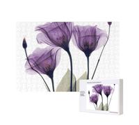 Flores de Esperanza de Color púrpura Lavanda,Rompecabezas de Madera de 300 Piezas, Juego Familiar, Rompecabezas para Adultos, Adolescentes, decoración del hogar
