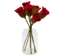 Flores de fieltro - Rosas rojas