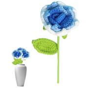 Flores de ganchillo, flores de ganchillo, tejidas de punto de amor para San , decoración del hogar de suave lana hecha a mano con rosas para dormitorio, cena a la luz de las velas, San , a