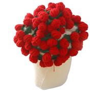 Flores de Ganchillo, Manta de Ramo de Flores de Ganchillo - Manta de Punto Ultra Suave con Rosas, 52 Rosas, 43 Regalos Decorativos Redondos para Ella, Día de San Valentín, Cumpleaños, Inauguración de