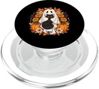 Flores de Gato Negro Fantasma de Halloween PopSockets PopGrip para MagSafe