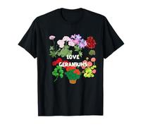 Flores de geranio coloridas, geranios de amor, amante de las flores Camiseta