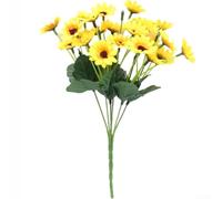 Flores de girasol artificiales, 1 paquete de girasoles de seda realistas para decoración del hogar y decoración de eventos, bajo mantenimiento, no necesita riego para bodas, fiestas o uso diario