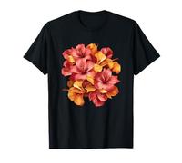Flores de Hibisco botánicas de Verano Floración Tropical Camiseta