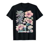 Flores de Hibisco Pastel Floral Summer Vibes Dreamy Art Camiseta