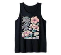 Flores de Hibisco Pastel Floral Summer Vibes Dreamy Art Camiseta sin Mangas