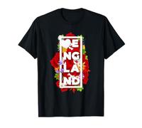 Flores de Inglaterra Rosa Tudor Roja Palabra Arte - Orgullo Inglés Camiseta