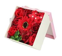 Flores de Jabón, Exquisito Jabón de Flores para Mujer, Jabón Perfumado con Flores, Pétalos de Jabón de Simulación de Flores, Jabón de Baño, Boda, Cumpleaños, Aniversario, Caja de