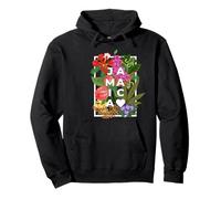 Flores de Jamaica Word Art - Orgullo jamaicano Sudadera con Capucha