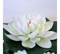 Flores de loto artificiales bellamente elaboradas para decoración del hogar, 5 piezas flotantes