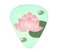Flores de loto esperando a florecer Púas de guitarra impresas para guitarristas acústicos, eléctricos y de banda, 12 piezas en 3 grosores diferentes