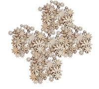 Flores de Madera para Artesanía, Bloques de Madera para Artesanía, 250 Piezas, Flores De Adornos De Madera Para Bricolaje No Poroso, Cortes, Decoraciones