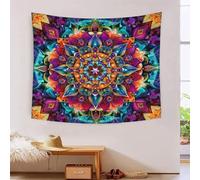 Flores de mandala Estampado 3D Tapices Accesorios Divisor De Habitaciones Tapiz De Pared Paño De Pared Para Dormitorio, Sala De Estar, Dormitorio Y Decoración De Habitación Tapiz 130cmx150cm