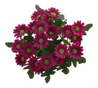 Flores de margarita de seda realistas artificiales para ramos de novia, decoración de boda, uso interior y exterior, 32 cm (rojo vino)