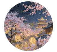 Flores de melocotón de la Ciudad Completa Puzzles Imposible,desafío for Adults View Juego Educativo 1000 Piezas Obra De Arte De Juego De para Adultos Y Niños A Partir De 12 Años 1000pcs (67.5x67.5cm)