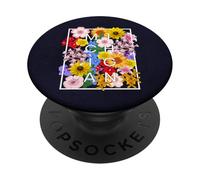 Flores de Michigan Word Art - Michigander Pride PopSockets PopGrip Adhesivo