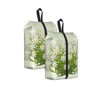 Flores de montaña suizas de Edelweiss， Bolsas de Viaje para Zapatos (Paquete de 2), Bolsas Impermeables para Guardar Zapatos, Organizador de Zapatos para Viajes y hogar.