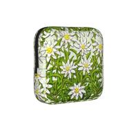Flores de montaña suizas de Edelweiss,Bolsas para Guardar compresas sanitarias, Bolsas para la menstruación para Mujeres y Adolescentes.