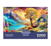 Flores de Montaña y Río 1000 Piece Adults Puzzle Kids Age Games Family Games Home Decoration Decompression 70x50cm/1000pcs
