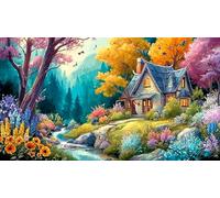 Flores de montaña y río 1000 Piezas Puzzle para Adultos y niños de 12+ años Extremadamente difícil Idea 38x52cm/1000pcs