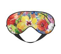 Flores De Orquídeas Lirio Acuarela, Cubreojos completos Antifaz bloqueador de luz Antifaz para dormir Antifaz suave con los ojos vendados Noche