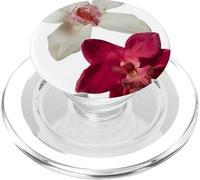 Flores de orquídeas rojas y blancas para verano PopSockets PopGrip para MagSafe