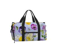 Flores de Pensamiento,Bolso Deportivo Bandolera de Mano, Bolsa de Deporte, Bolsa de Viaje de Gran Capacidad para Mujeres y Hombres.