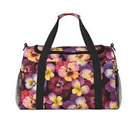 Flores de Pensamiento en Acuarela,Bolsas Deportivas, Bolsos de Viaje Deportivos Cruzados de Mano, Bolsas de Viaje de Gran Capacidad para Mujeres y Hombres.