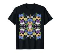 Flores de Pensamiento Estilo Vyshyvanka Ucraniano Vintage Camiseta
