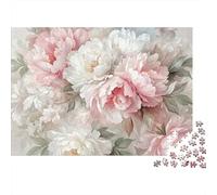 Flores de Peona Rosa Puzzles Imposible,desafío for Adults Interesante Juego Educativo 1000 Piezas Obra De Arte De Juego De para Adultos Y Niños 70x50cm/1000pcs