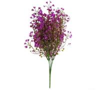 Flores de plástico para bordes de jardín o bordes de camino con retención de forma constante después de una exposición prolongada (rojo)