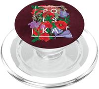 Flores de Polonia Word Art - Polska Polonia Pride PopSockets PopGrip para MagSafe
