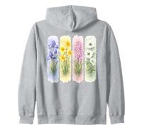 Flores de Primavera Acuarela Arte botánico floración Sudadera con Capucha