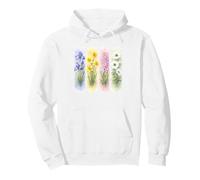 Flores de Primavera Acuarela Arte botánico floración Sudadera con Capucha
