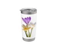 Flores de primavera Vaso térmico de acero inoxidable de doble pared